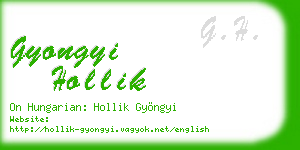 gyongyi hollik business card