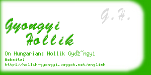 gyongyi hollik business card